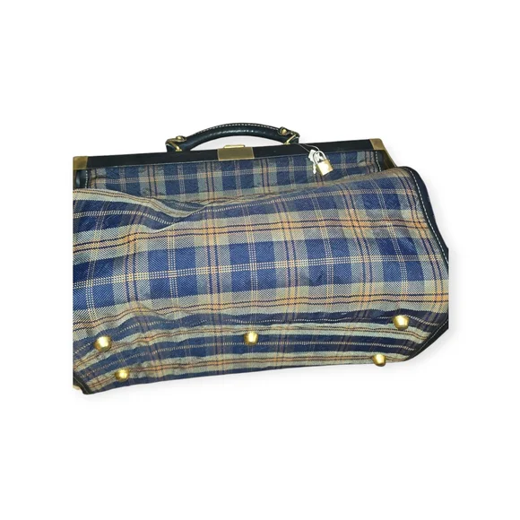 Joseph Louis Plaid Leather Men's Bag - Picture 2 of 6